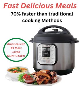 The Instant Pot Duo 7-in-1 Electric Pressure Cooker is a versatile kitchen appliance that can perform the functions of several different appliances in one