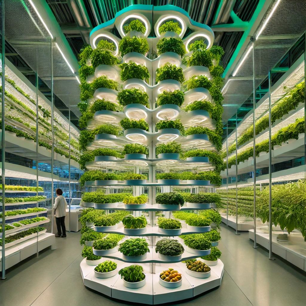 Illustrate space-efficient farming methods